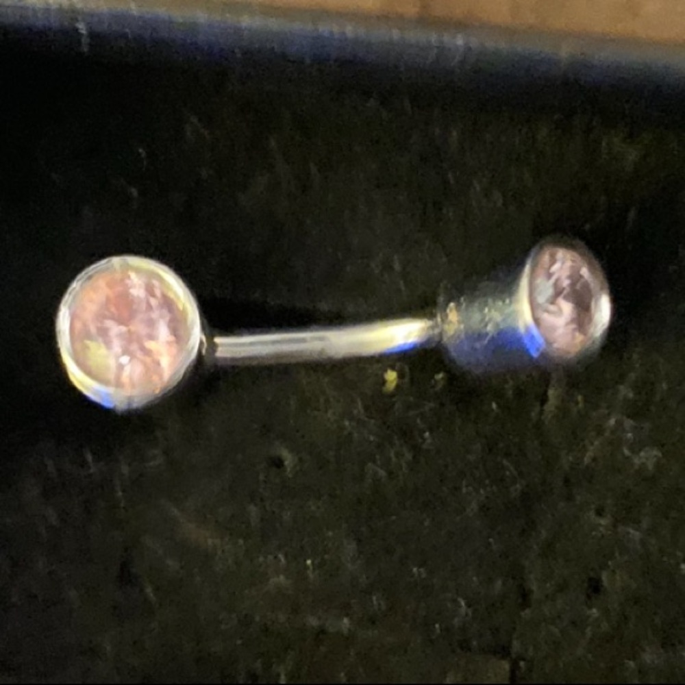 White gold and pink sappy y ring